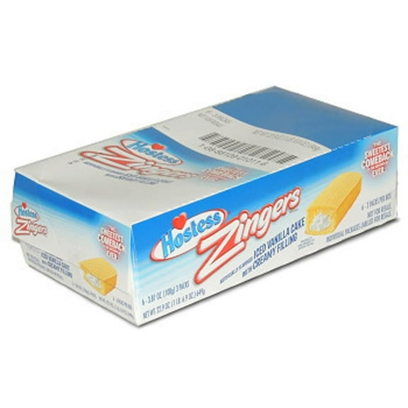 Hostess Zinger 6/3Pk Vanilla - Pack Of 6