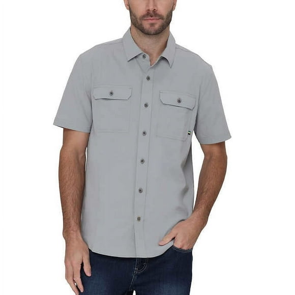Sierra Designs Men's Tech Shirt - Small/ Grey, UPF 30, Quick-Dry, Stretch Fabric, Outdoor Play Shirt