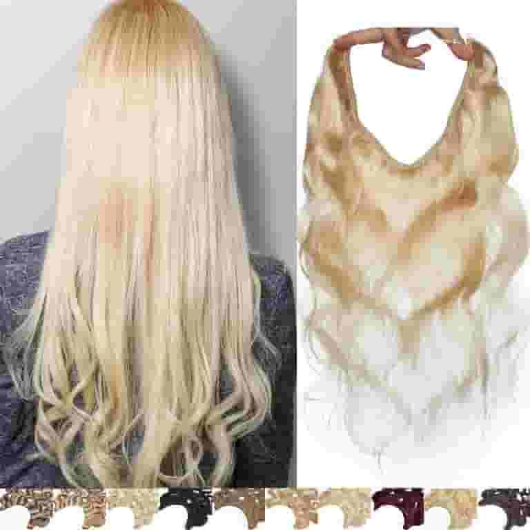 SEGO Curly Wire in Human Hair Extensions Hidden Hair Extensions