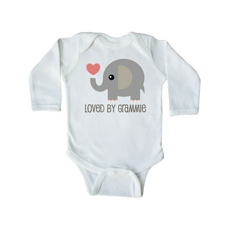 

Inktastic Loved By Grammie Gift Baby Boy or Baby Girl Long Sleeve Bodysuit