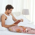 thumbnail image 4 of Uemuo Beautiful Fox Pattern Men's Wide Leg Palazzo Lounge Pants with Pockets Light Weight Loose Comfy Casual Pajama Pants-Large, 4 of 9