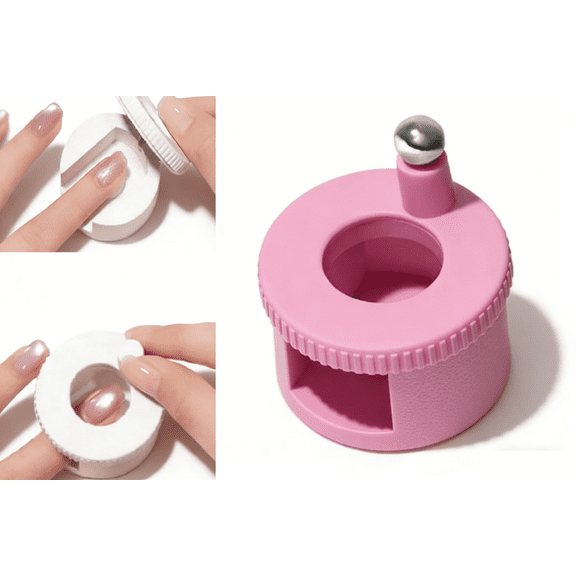 Rotating Cat Eye Magnet for Nails, 2026 Beginner-Friendly Nail Tool for DIY Glossy Cat Eye Effect, Uniform Magnetic Force & Light Absorption(RL 1*Pink 1*Ball Magnet)