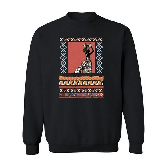 African Ornamented Sketch Sweatshirt Women -Image by Shutterstock, Female Small