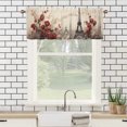 thumbnail image 3 of Eiffel Tower Printed Window Curtains Valances for Kitchen Vintage Paris Red Rose Floral Romantic Privacy Decorative Rod Pocket Short Window Valance Curtains 54 by 18 in, 1 Panel, 3 of 6