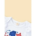 thumbnail image 5 of Sunisery My First 4th of July Outfit Toddler Baby Girl Romper Tops+ Shorts Independence Day Clothes Set, 5 of 6