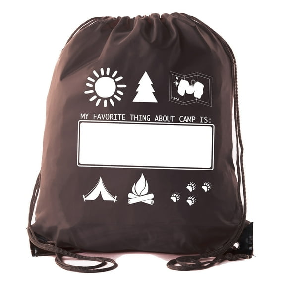 Mato & Hash Camp Drawstring Backpack for All Types of Camps and Birthday Parties