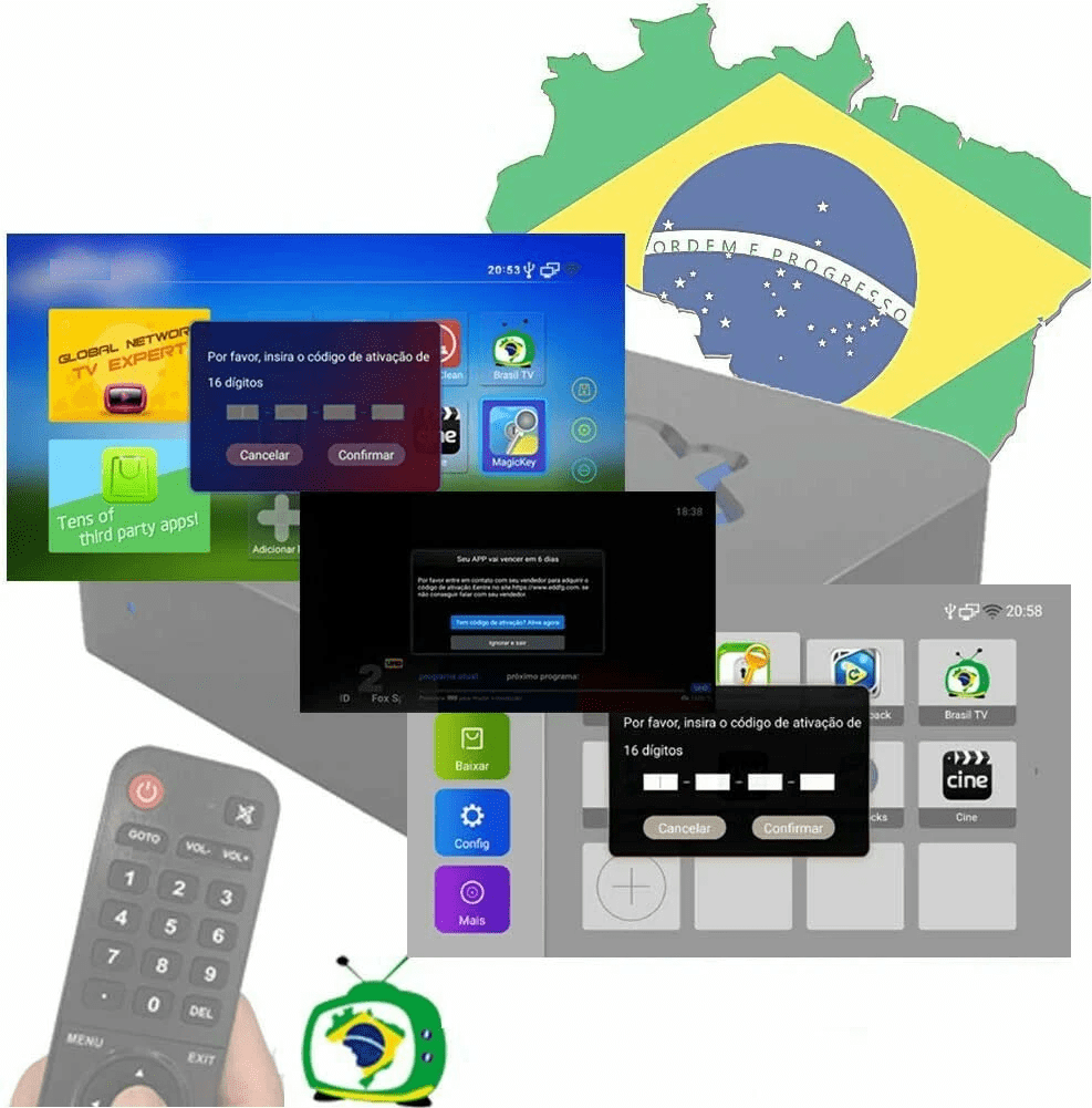 Brazil TV 1 Year Renew Code - Codigo de Renovacao para H2/H3/H5/H6/H7/H8/ H_A.1/2/3 E Todos os que usam o app Brazil_TV
