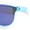 Purple Blue - Blue Mirror, variant on Kids Size Tie Dye Color Flat Top Shield Horn Rim Plastic Sunglasses Red Green - Orange Mirror