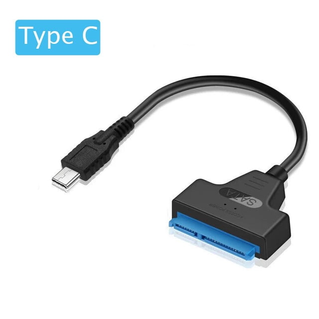 Cable SATA a USB 3,0/2,0 de hasta 6 Gbps para disco duro externo HDD SSD de 2,5 pulgadas, adaptador SATA 3 de 22 pines, cable USB 3,0 a Sata III Dengxun unisex