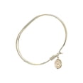 thumbnail image 2 of 7 inch Oval Eye Hook Bangle Bracelet w/ St. Julie Billiart in Gold-Filled, 2 of 3