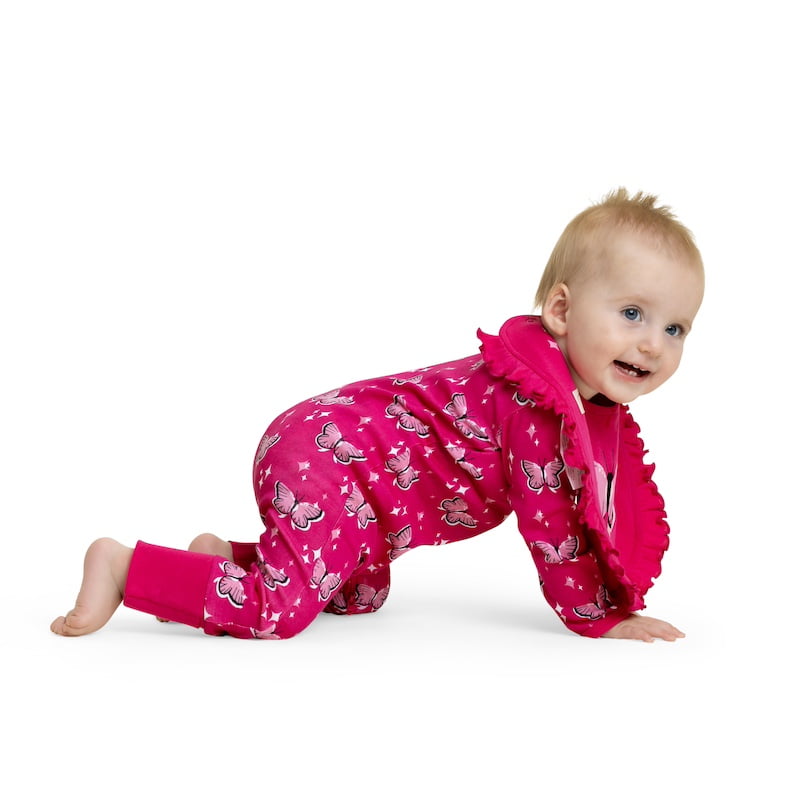 Paris Hilton x Monica + Andy Organic Cotton Ruffle One-Piece and Bib Set, Sizes Newborn-24 Months