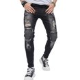 thumbnail image 6 of Caoirhny Men's Spring Summer Skinny Jeans Ripped Vintage Streetwear Denim Pants with Pockets, 6 of 9