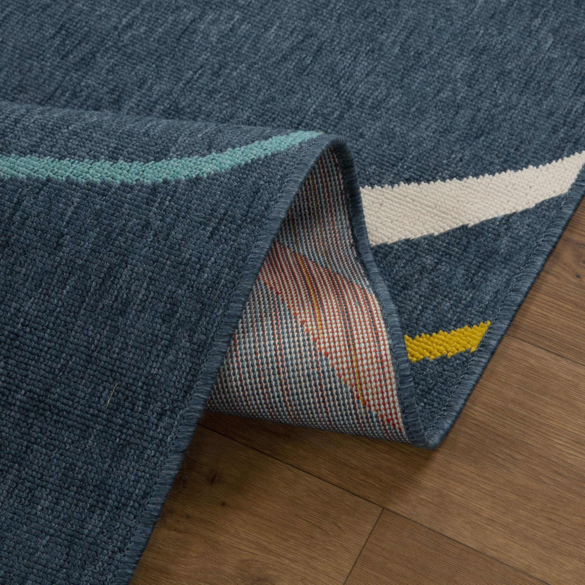 Ox Bay and Evette Rios Dora 2' x 3' Navy/Multi Abstract Indoor/Outdoor Area Rug
