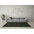thumbnail image 3 of Ahgly Company Machine Washable Indoor Rectangle Persian Turquoise Blue Traditional Area Rugs, 8' x 10', 3 of 4