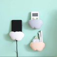 thumbnail image 5 of Forma de nube: soporte de pared para teléfono móvil de tres partes, soporte de pared para control remoto, estuche de pared ABS para cargar teléfono móvil, estuche de almacenamiento., 5 of 5