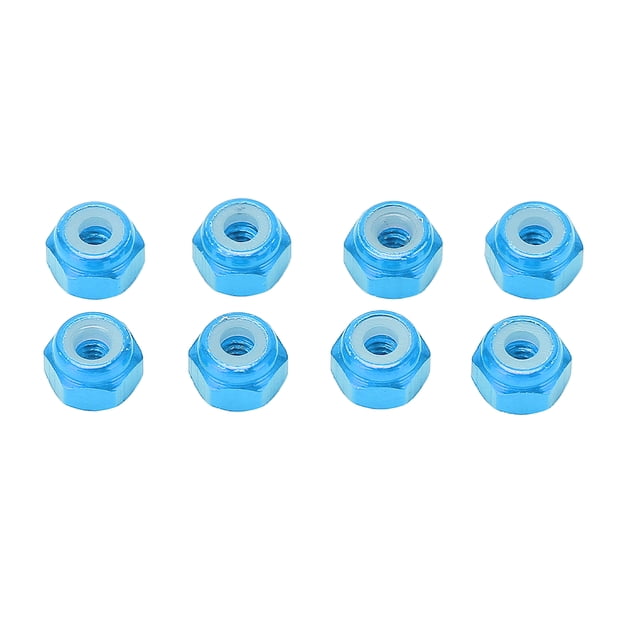 Tuercas de seguridad hexagonales Ticfox con inserto de revestimiento de nailon 8 piezas