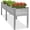 Gray, variant on Best Choice Products 72x24x30in Raised Garden Bed, Elevated Wood Planter Box for Patio w/ Divider Panel - Gray