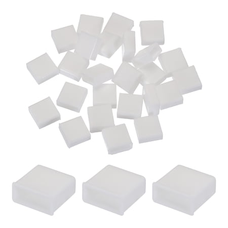 25pcs USB Type A Port Plugs Covers Caps Silicone Anti Dust for USB Male End White