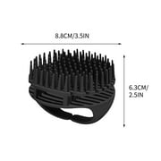 EARSTMAKEUP Hair Scalp Massager Shampoo Brush with Soft Silicone Bristles for Scalp Care and Hair Growth, Shower Head Scalp Scrubber Exfoliator for Dandruff, Wet & Dry for Men, Women and Kids,Black