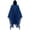 Dark Blue, variant on Distressed Tattered Sheer Hooded Cloak for Women/Men, Worn-Out Reaper Cape with Ragged Hem 1-Piece Halloween Horror Costume Prop for Haunted House Zombie Cosplay Party Black One Size