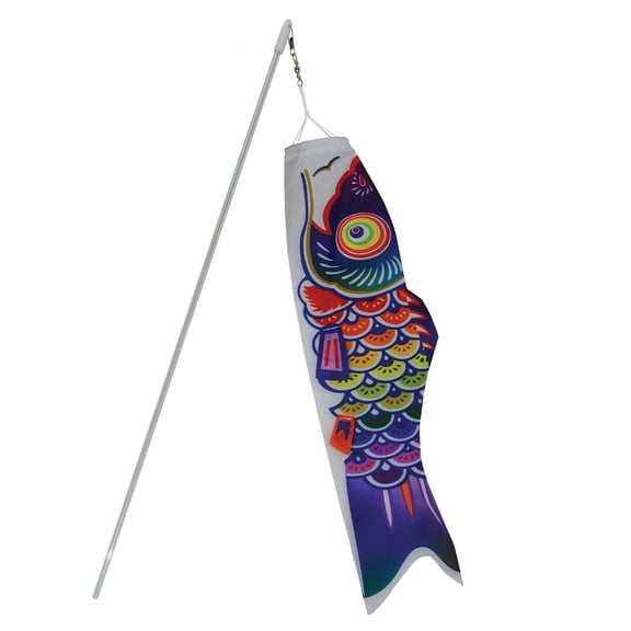 In the Breeze 5049 — Spectrum Koi No-Shatter Wand Or Flower Pot Décor, 18 Inches — Colorful and Vibrant Koinobori Decoration