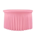 thumbnail image 1 of Spandex Round Table Cloths For 60 Inch Table, Wrinkle Free Stretchy Round Tablecloths, Washable Table Covers For Wedding Birthday Parties Banquet, 1 of 7
