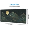 thumbnail image 4 of Golden Mountain Line Moon Landscape Gaming Mouse Pad XL Extended Large Mousepad with Nonslip Rubber Base Stitched Edges Laptop Computer Keyboard Desk Mat for Office Home Gamer, 4 of 5