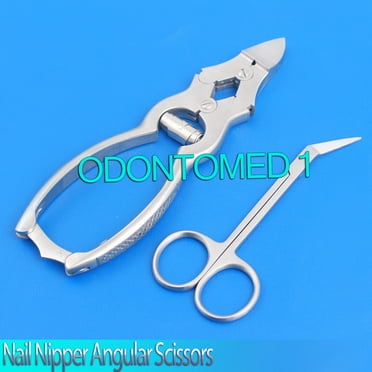 OdontoMed2011 Cantilever Mycotic Nail Nipper Cutter Angular Scissors Manicure Podiatry Chiropody Instruments