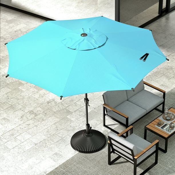 abba patio outdoor patio umbrella 9-feet aluminum market table umbrella Dytona Steel Base for Its easy New 9Ft Abba Patio Umbrella