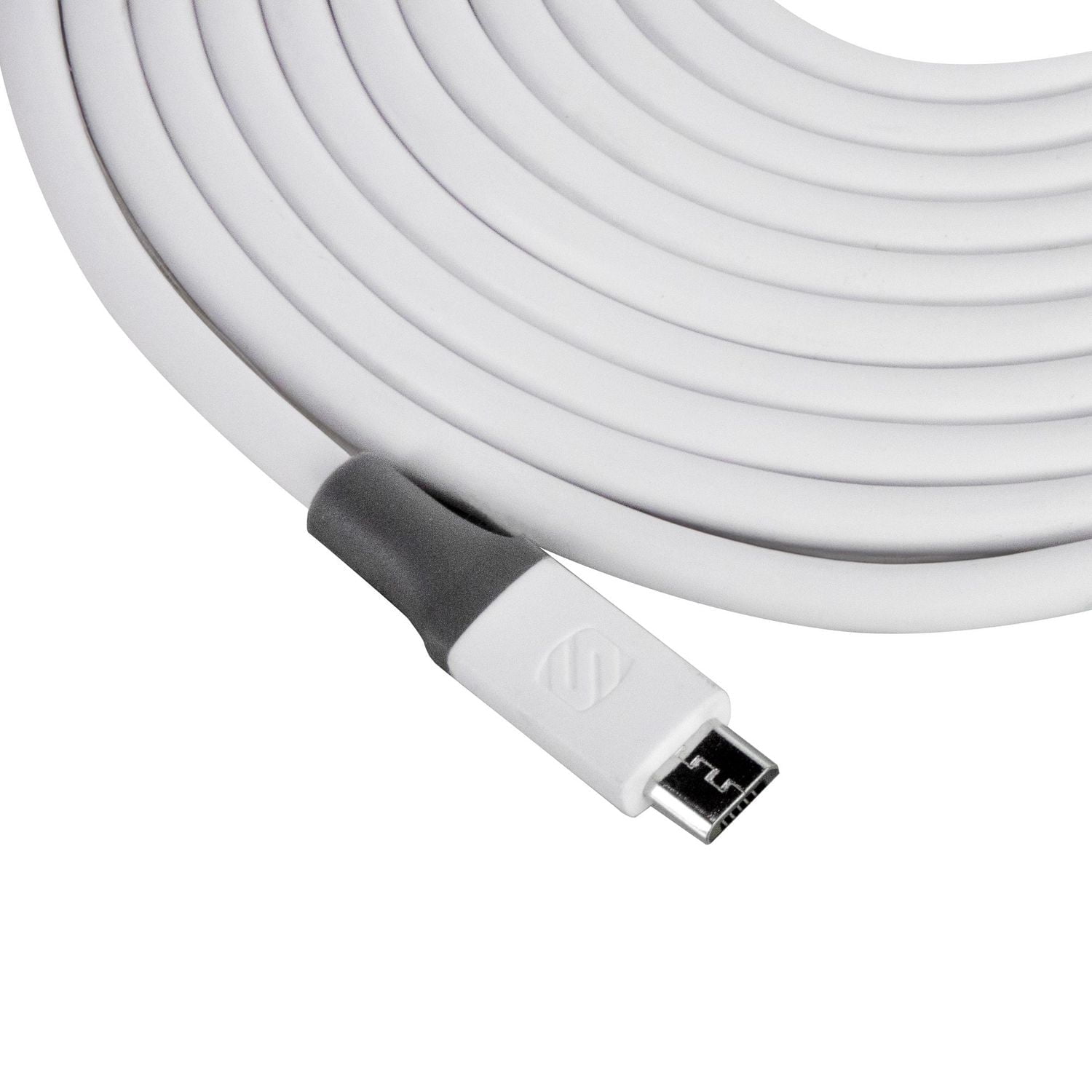 Scosche MA10WG-SP Strikeline 10-ft. USB to Micro-USB Charge & Sync Cable White/Gray