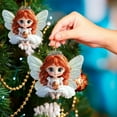 thumbnail image 5 of TanSiDing 1pcs Christmas Tree Ornaments Hanging Decorations, Acrylic Angel Design, Festive Home & Car Decoration, Holiday Gift for Family & Friends, 5 of 6
