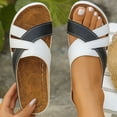 thumbnail image 6 of Dakaela Orthopedic Sandals for Women 2026 Wedge Platform Strappy Open Toe Summer Dressy Walking Slides Shoes with Arch Support Size 6-10 Black, 6 of 8