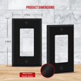 thumbnail image 4 of ENERLITES Decorator Switch Metal Wall Plate, Outlet Cover, Corrosion Resistant, Standard Size 1-Gang 4.50" x 2.76", 430 Stainless Steel, 7731-BM, Black Matte, 4 of 5