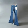 thumbnail image 4 of Denim Women Pants Autumn And Winter Wide Leg Flare Pants High Waist Slim Jeans Female Office Lady High Street Long Trousers, 4 of 5