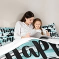 thumbnail image 4 of Feelyou Cyan Rustic Cabin Bedding Comforter Set 7pcs for Kids, Abventure Explorer King Bedding Sets, Happy Camping Theme Bed Sheets, Super Cozy Room Decor, 4 of 8