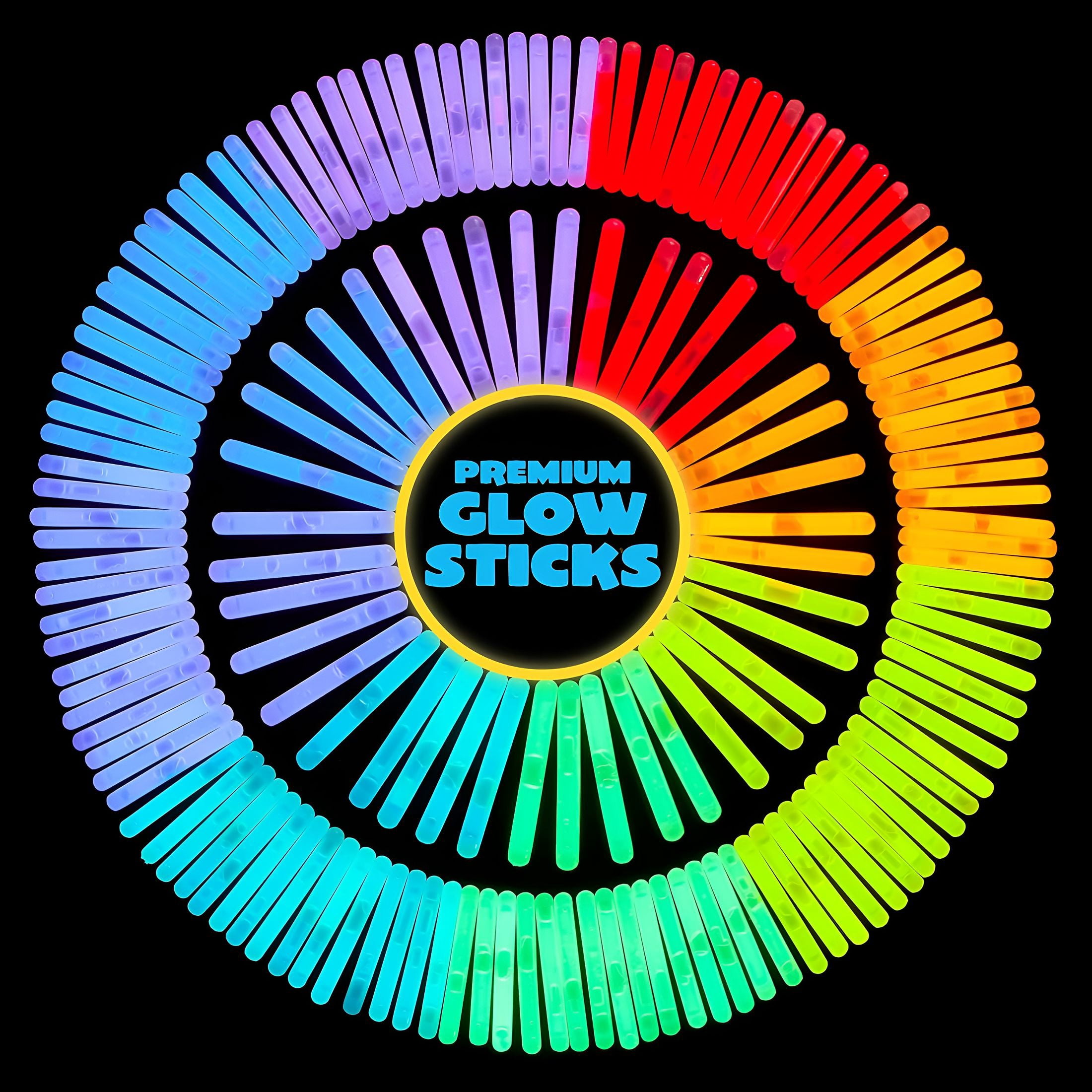 CYFW 400 Mini Glow Sticks(1.7"),8 Colors,Glow in the Dark for Easter Eggs,Party Favors,Easter Basket Stuffer,Weddings,Classroom Decorations,Prizes