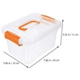 thumbnail image 4 of Caja de almacenamiento de plástico de 5 piezas con tapa transparente para juguetes de mesa, 4 of 6