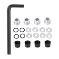 thumbnail image 1 of Alliage d'Aluminium RC Roue Moyeu Écrou Kit, RC Roue Moyeu Vis Ensemble Usure Imperméable pour l'Entretien Noir, 1 of 8