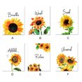 thumbnail image 3 of Bearachild Planta de acuarela, girasoles, flores, impresiones de letras, núcleo decorativo, coleccionables de arte para sala de estar, estudio, pasillo Decoración del hogar Flor de remojo Bearachild HA061613-03B, 3 of 6