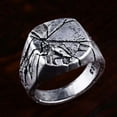 thumbnail image 2 of GAVONO Vintage Men's Silver Crack Pattern Gothic Punk Charm Finger Ring Jewelry Gift -#7, 2 of 7