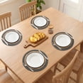 thumbnail image 3 of Set of 6 Farmhouse Woven Placemats for Dining Table Decor - Indoor, Washable, Wipeable Kitchen Table Mats Dark Gray 11.8x11.8inch, 3 of 5