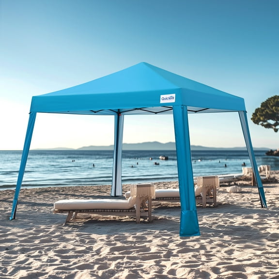 Quictent 10x10 Pop Up Canopy Tent Lightweight, Portable and Versatile for Beach and Sporting Events, Easy Setup, Blue