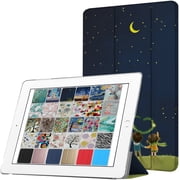 DuraSafe Cases for iPad PRO 12.9-2 Gen Slimline Series Lightweight Protective Cover with Dual Angle Stand & Clear PC Back Shell - Night Sky