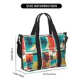 thumbnail image 2 of Rocae Colorful Hawaii Palms for Travel Shoulder Bag Top Handle Handbag with Yoga Mat Buckle for Gym, Work, Travel, 2 of 7