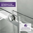 thumbnail image 6 of Stellar Series 45-48"W x 76"H Sliding Frameless Shower Door in Chrome with Tsunami Guard Tempered Clear Glass, 6 of 9