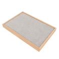 thumbnail image 1 of Caja De Almacenamiento De Joyas, Bandeja De Madera De Franela De Larga Duración Para Orejas, 216 Agujeros, Ligera Y Fuerte Para El Hogar ANGGREK Gris, 1 of 8