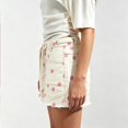thumbnail image 3 of Women’s High Waisted Polka Dot Denim Shorts with Rope Drawstring, Frayed Hem Jean Shorts with Pockets, 3 of 8