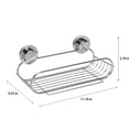 thumbnail image 5 of Bath Bliss 1 Shelf Basket Suction Cup Chrome Metal Shower Organizer, Silver Chrome, 5 of 6