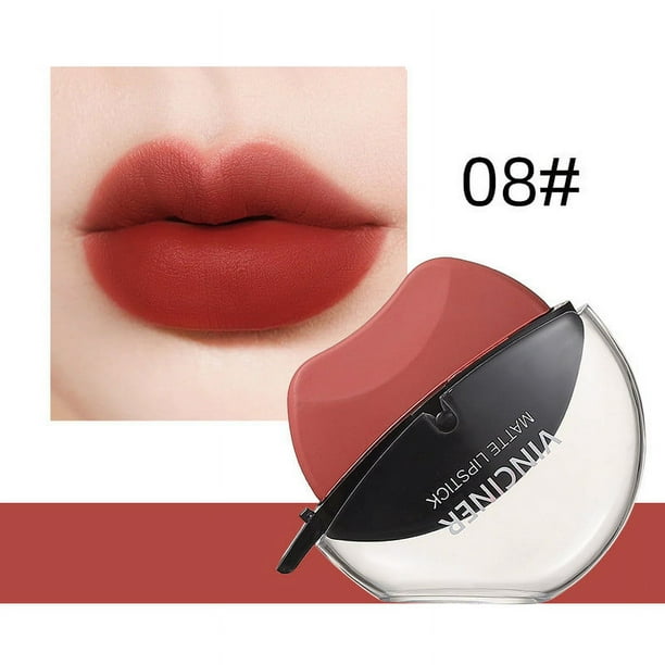 Xihbxyly Artículos Prime con entrega hoy Lápiz labial Lazy en 12 colores, juego de lápiz labial mate, lápiz labial Lazy en larga duración, brillo labial altamente pigmentado, taza antiadherente, lápi