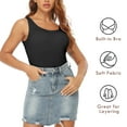 thumbnail image 3 of FITVALEN Tank Tops for Women Basic Camisole with Built in Bra Casual Wide Strap Sleeveless Layer Top 3 PACK, 3 of 7